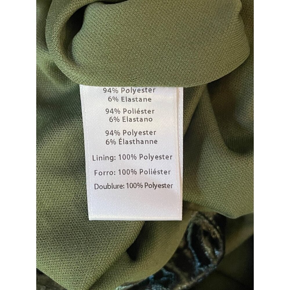 Autumn Adeigbo Aubrey Cutout Velvet Mini Dress Green Womens 4 - Picture 9 of 9